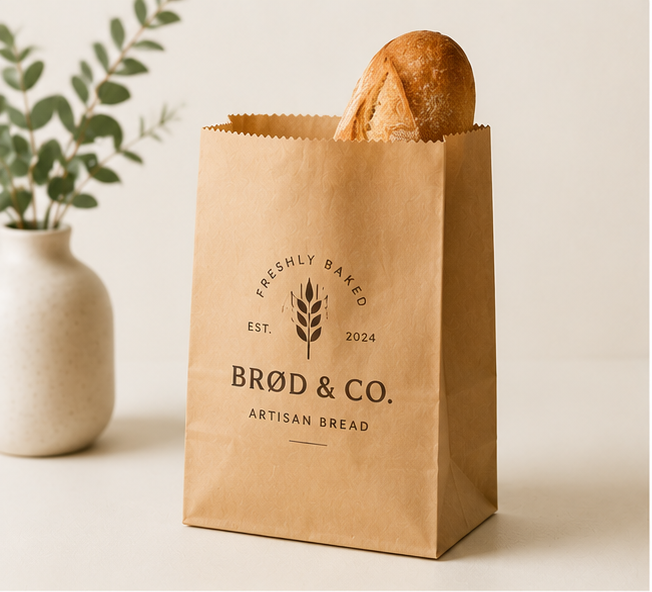 Custom Paper Bread Bags Wholesale