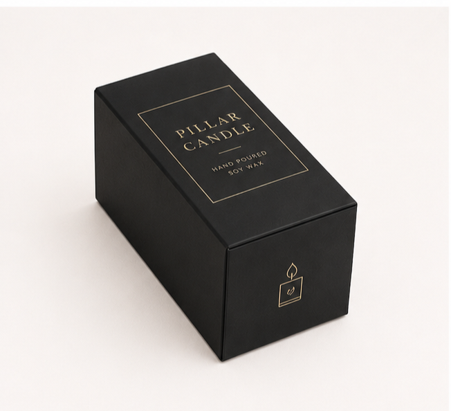Custom Pillar Candle Packaging