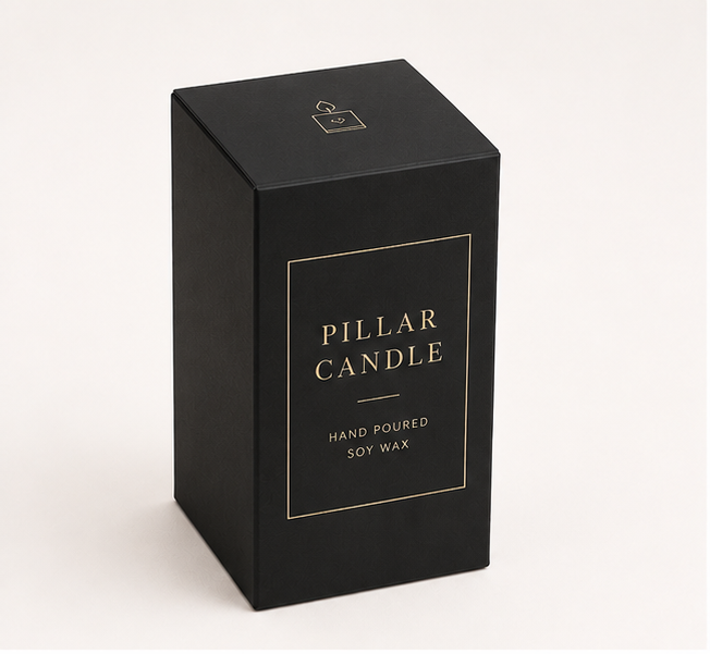 Custom Pillar Candle Packaging