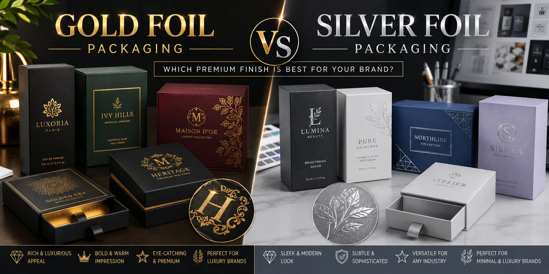 Gold Foil vs Silver Foil Packaging