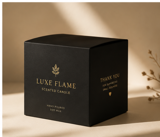 Custom Black Candle Boxes