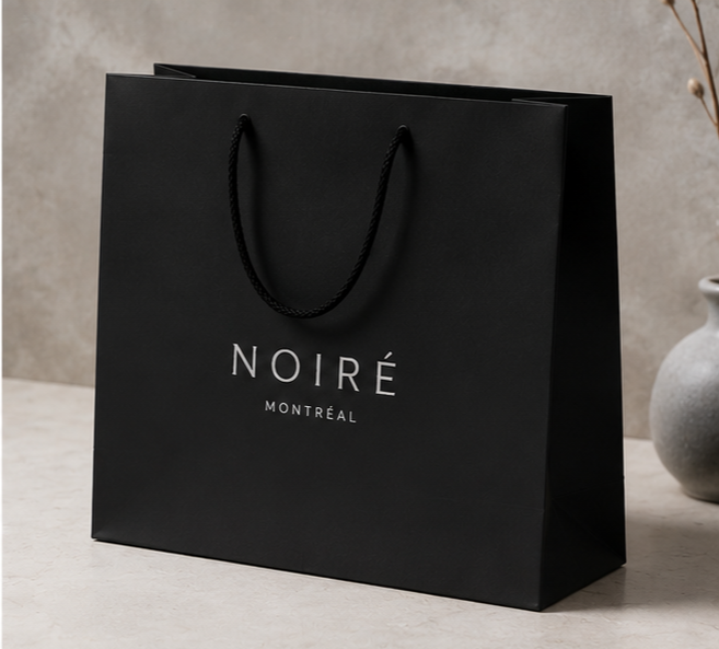 Custom Black Paper Bags