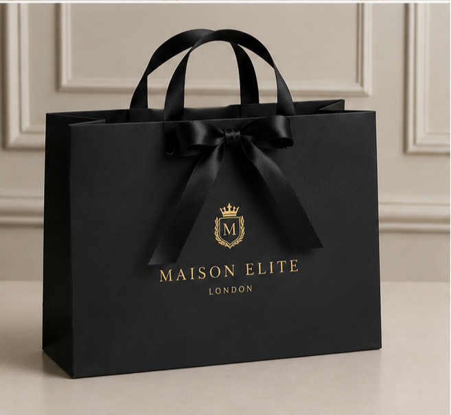 Custom Black Paper Bags