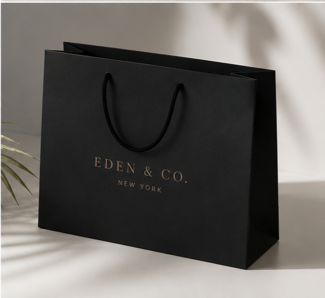 Custom Black Paper Bags