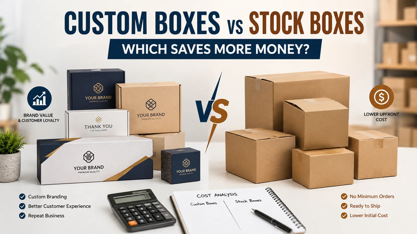 Custom Boxes vs Stock Boxes Which Saves More Money