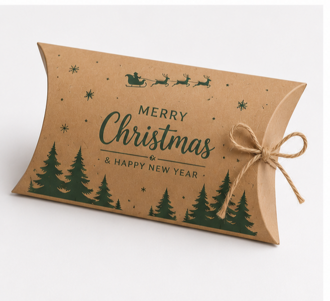 Custom Christmas Pillow Boxes
