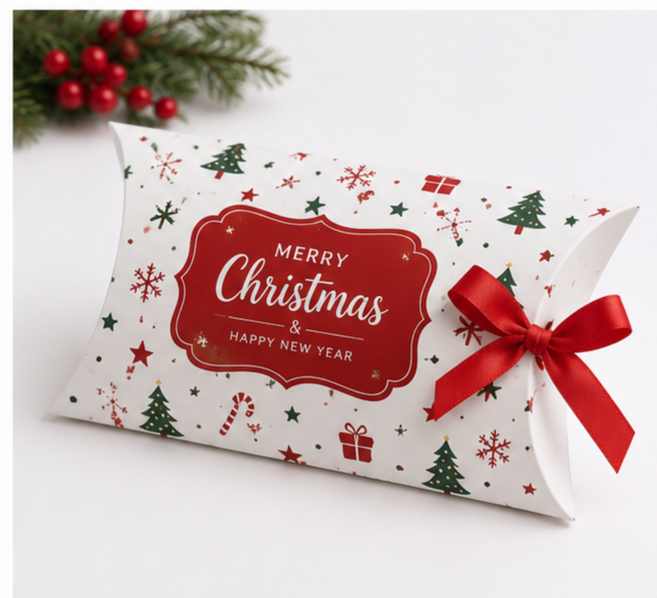 Custom Christmas Pillow Boxes