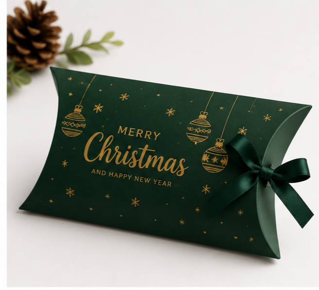 Custom Christmas Pillow Boxes