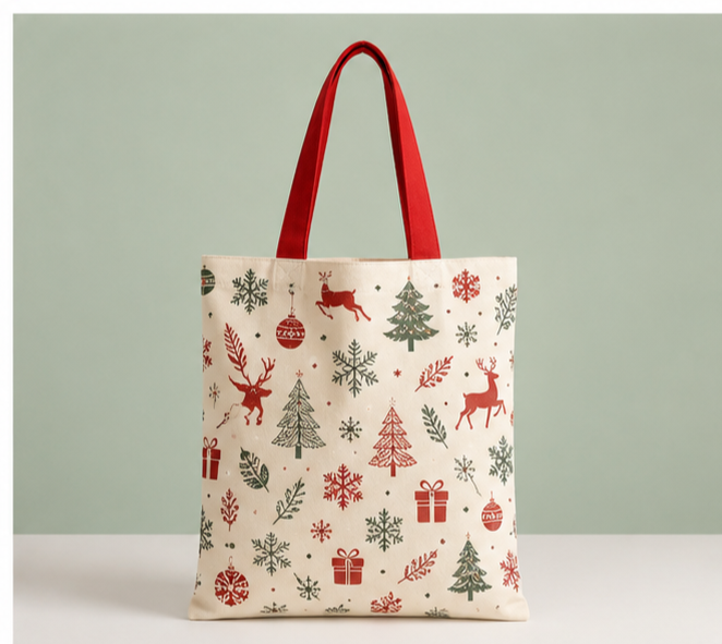 Custom Christmas Tote Bags