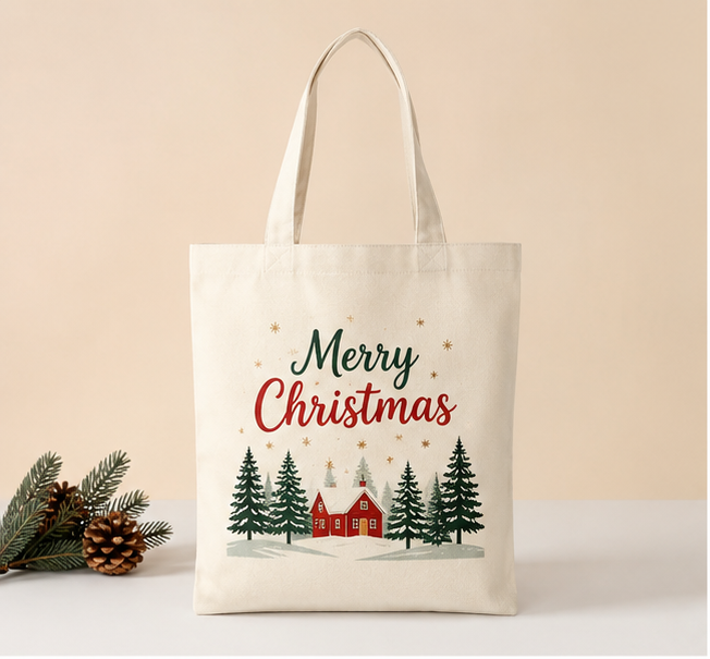 Custom Christmas Tote Bags