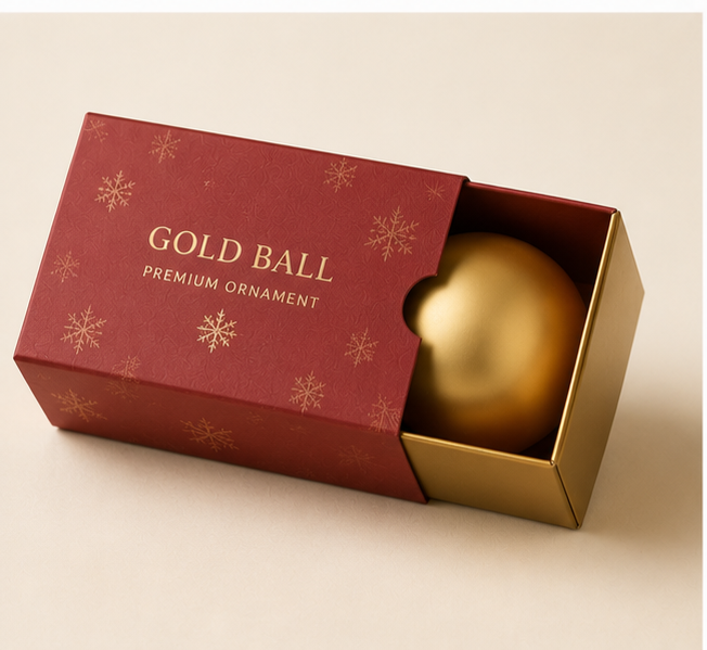 Custom Gold Ball Sleeve Boxes