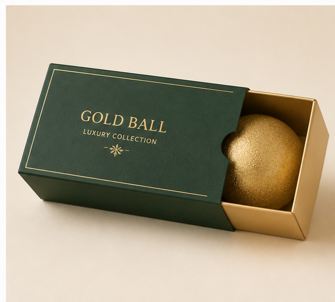 Custom Gold Ball Sleeve Boxes