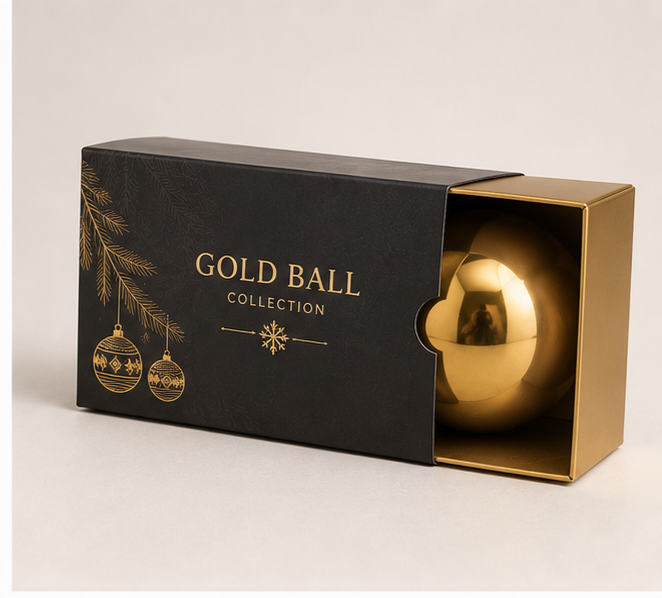 Custom Gold Ball Sleeve Boxes