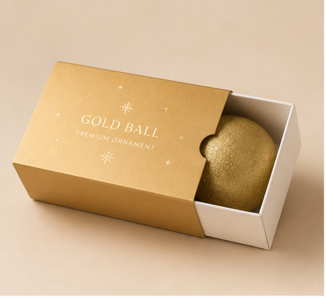 Custom Gold Ball Sleeve Boxes