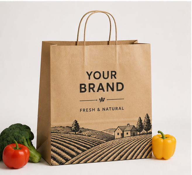 Custom Grocery Paper Bags
