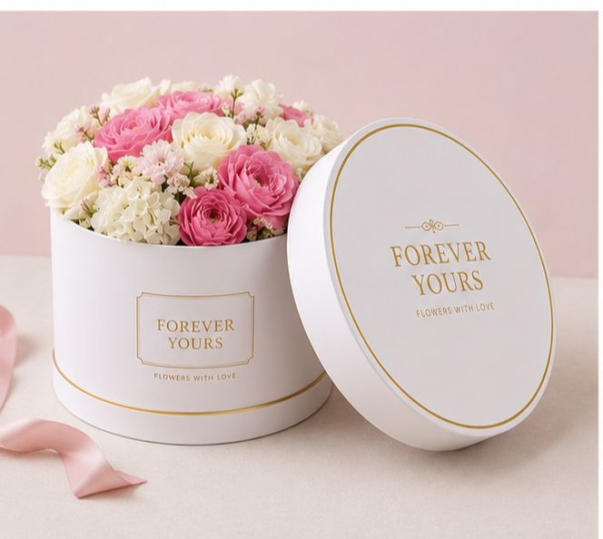 Custom Round Flower Boxes