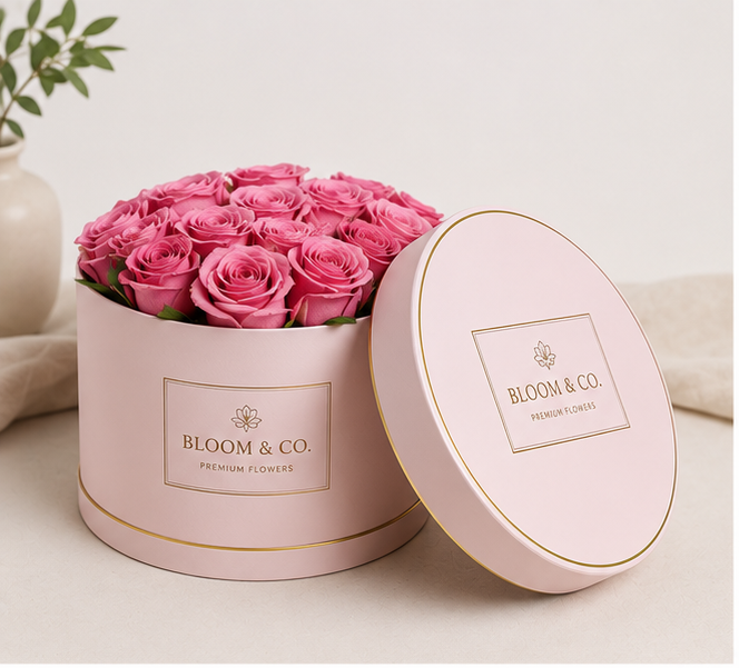 Custom Round Flower Boxes