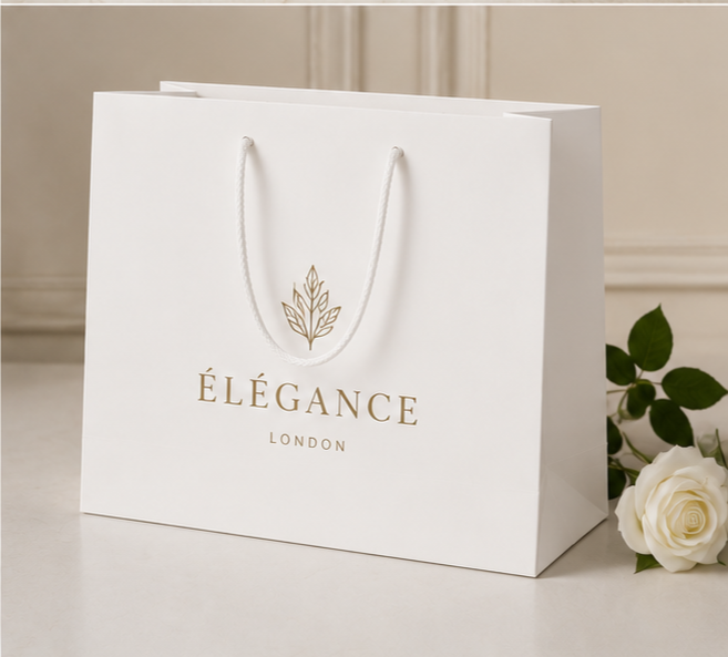 Custom White Paper Bags