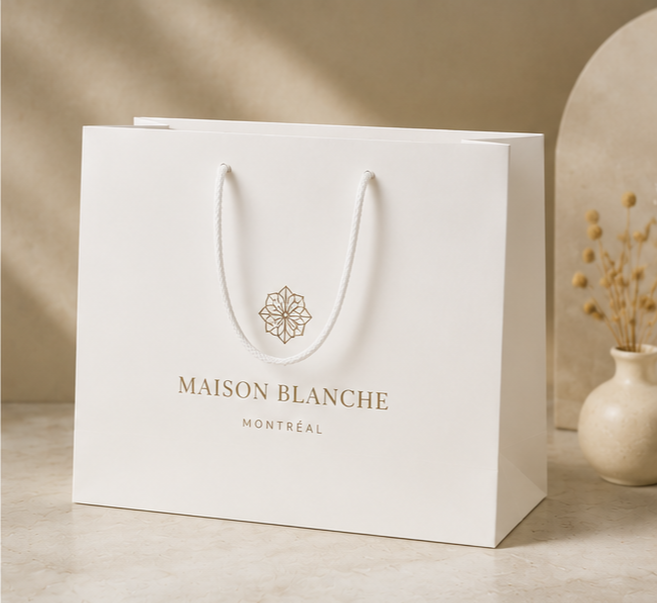 Custom White Paper Bags