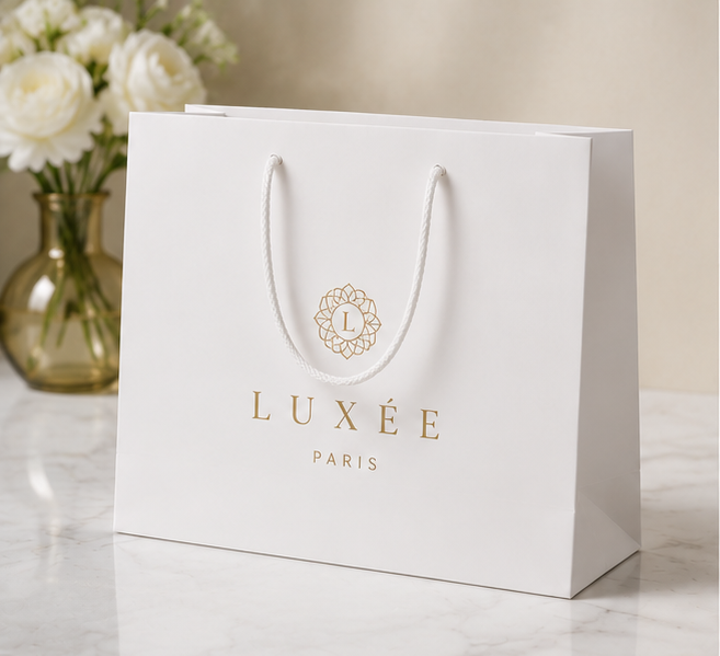 Custom White Paper Bags