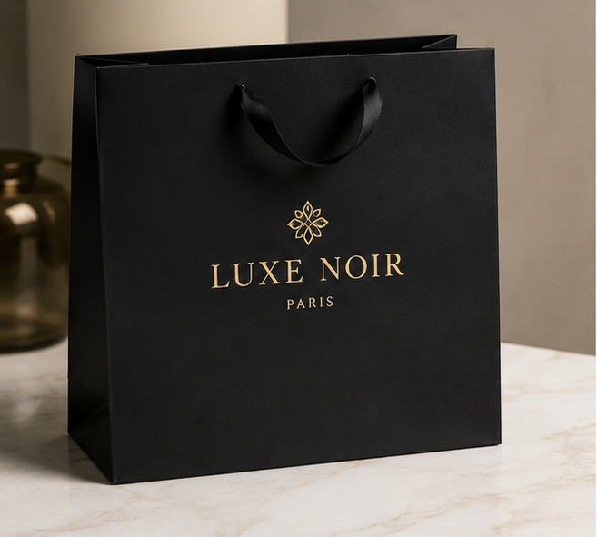 Custom Black Paper Bags