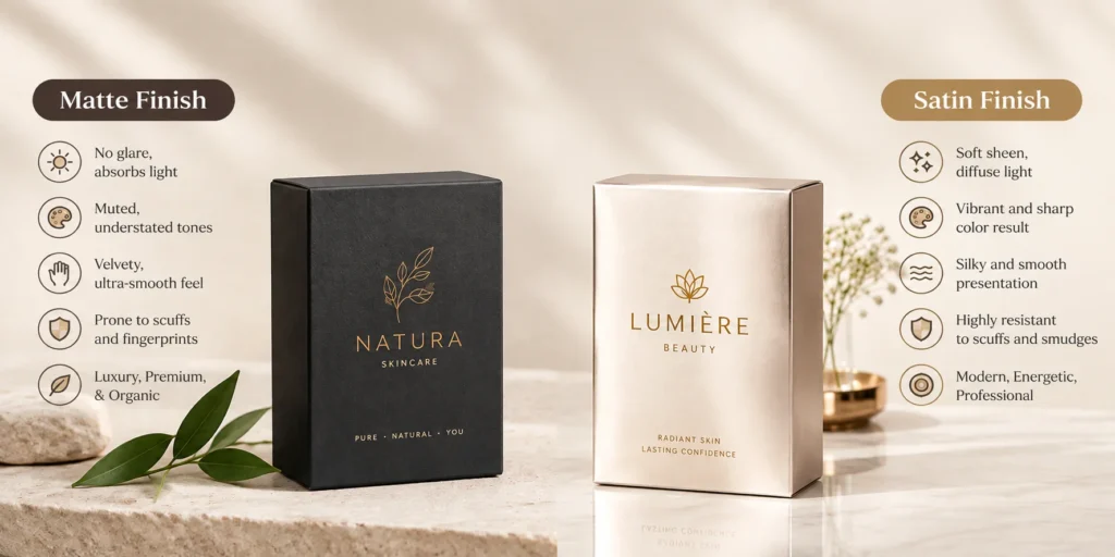Why Choose Matte or Satin Finish for Your Product Packaging?