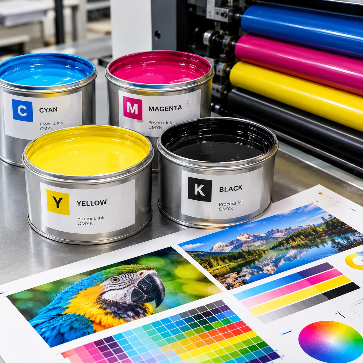 CMYK Process Inks for custom packaging boxes