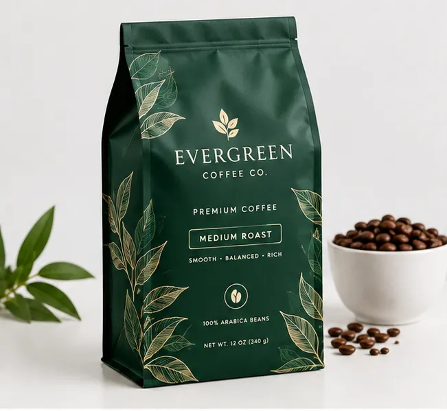 Custom Flat Bottom Coffee Bags