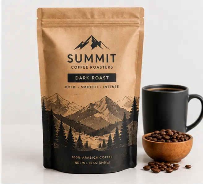 Custom Stand Up Coffee Bags