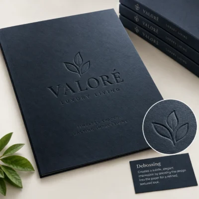 Debossing for custom packaging boxes