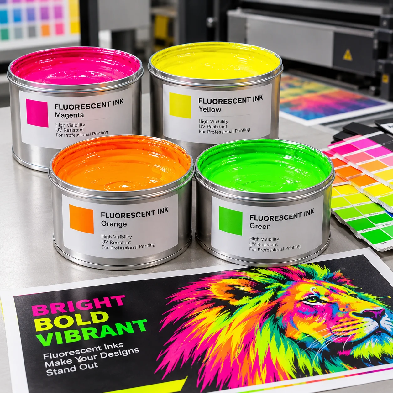 Fluorescent Inks for custom packaging boxes