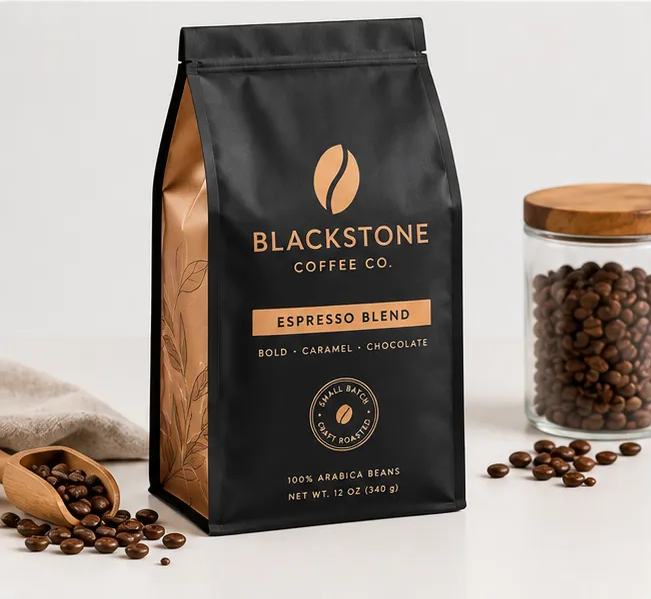 Custom Flat Bottom Coffee Bags