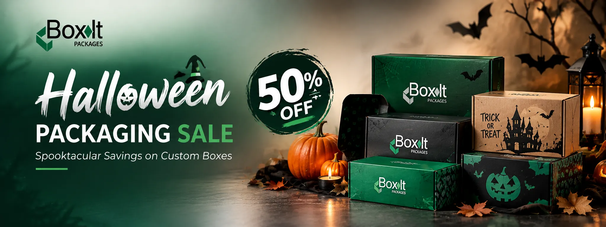 Boxit Packages Halloween packaging sale on custom boxes